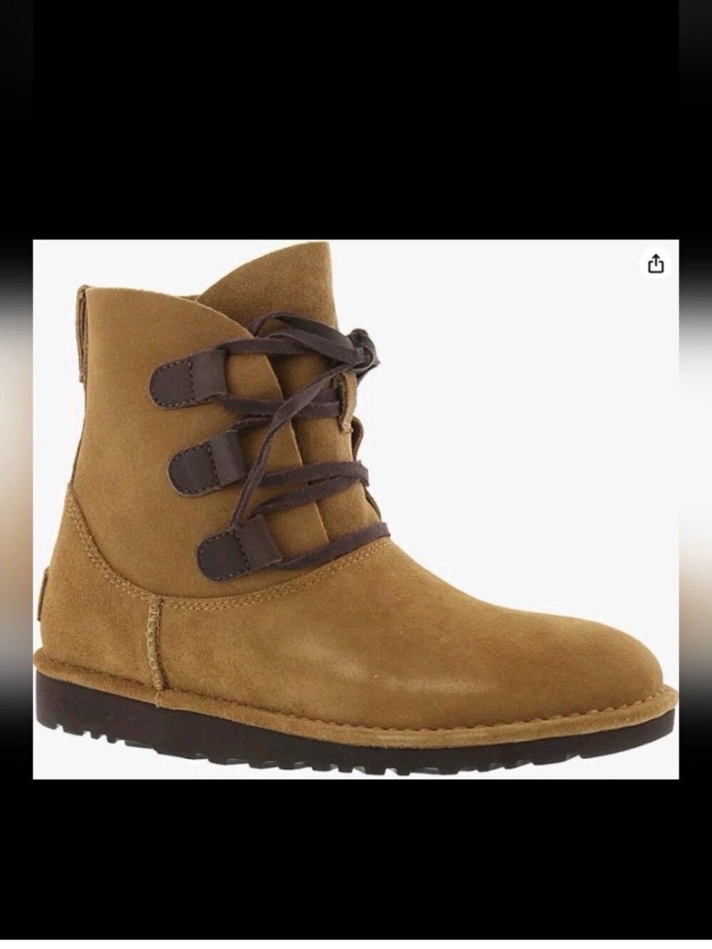 UGG Elvi Chestnut Size 9 US Womens Rugged-chic Ankle Boot